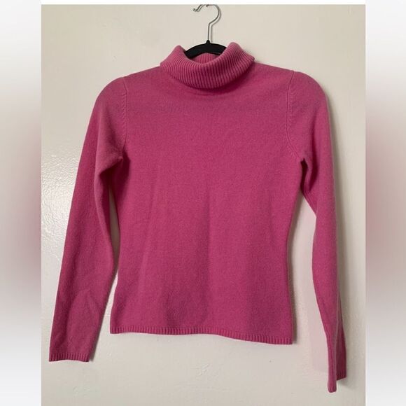 Ann Taylor 100% cashmere turtleneck size XS in pink - Picture 1 of 4